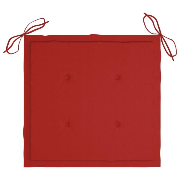Gartenstuhl-Kissen 4 Stk. Rot 50x50x3 cm Oxford-Gewebe
