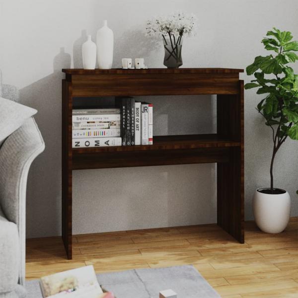 ARDEBO.de - Konsolentisch Braun Eichen-Optik 80x30x80 cm Holzwerkstoff