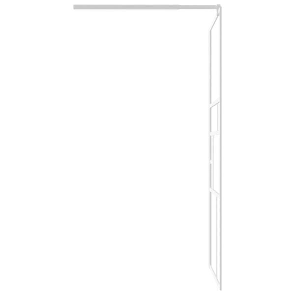 Duschwand für Walk-In Dusche 90x195 cm ESG-Glas Weiß