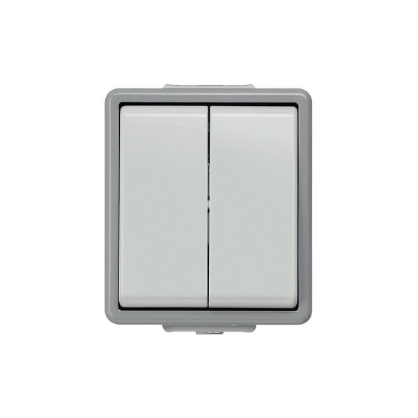 ARDEBO.de Siemens DELTA fläche Serienschalter IP44, AP, dgr/hgr, 10A, 250V, 66x75mm (5TA4705)
