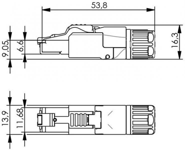 Telegärtner MFP8 IE T568B RJ45 Stecker Cat.6A (100023087)