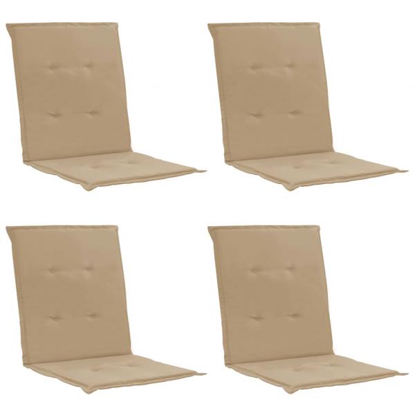 Gartenstuhlauflagen für Niedriglehner 4 Stk. Beige 100x50x3 cm