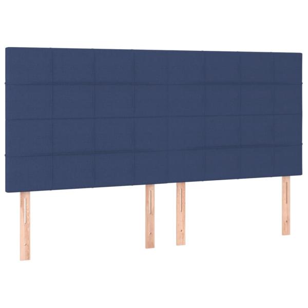 ARDEBO.de - Boxspringbett mit Matratze Blau 200x200 cm Stoff