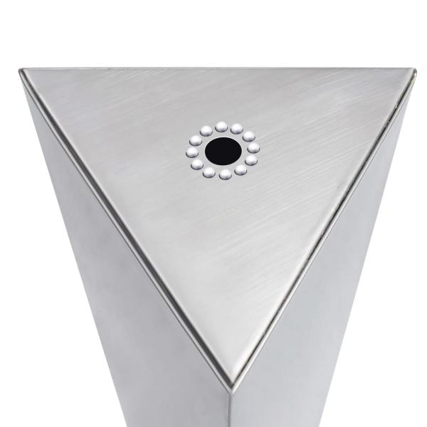 Gartenbrunnen Silbern 37,7x32,6x110 cm Edelstahl