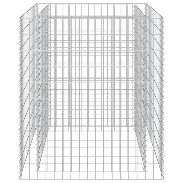 Gabionen-Hochbeet Verzinkter Stahl 90×90×100 cm