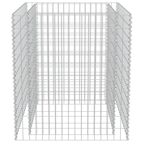 Gabionen-Hochbeet Verzinkter Stahl 90×90×100 cm