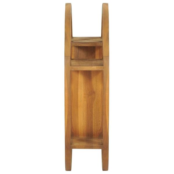 Wandregal Yin und Yang 60x15x60 cm Teak Massivholz 