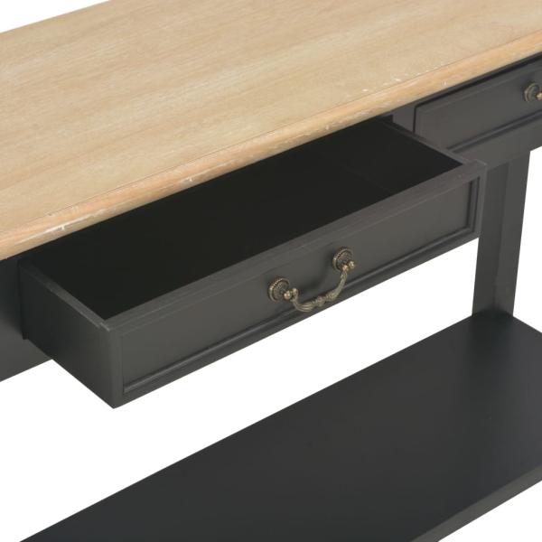 Konsolentisch Schwarz 110 x 35 x 80 cm Holz