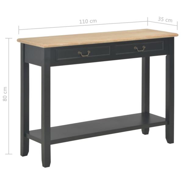 Konsolentisch Schwarz 110 x 35 x 80 cm Holz