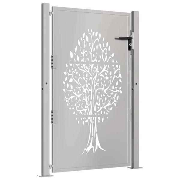 Gartentor 105x155 cm Cortenstahl Baum-Design
