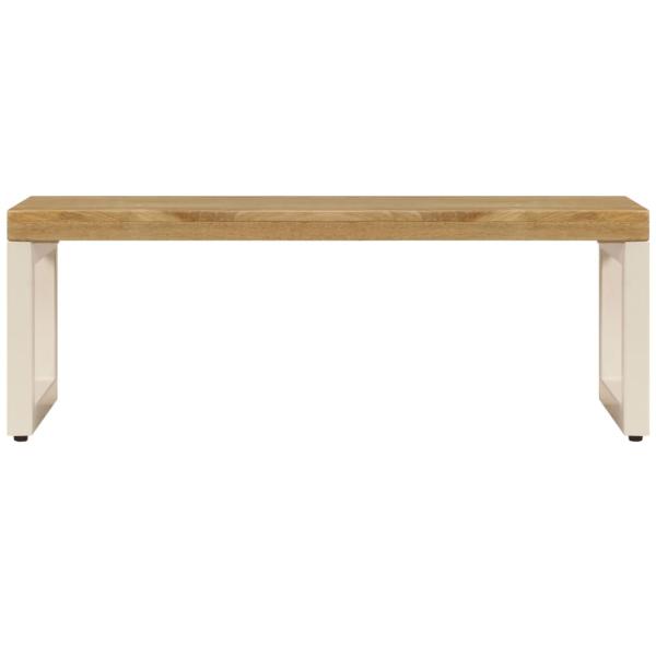 Couchtisch 100x50x35 cm Mango Massivholz und Stahl