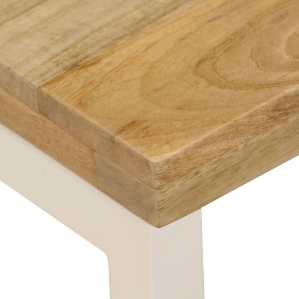 Couchtisch 100x50x35 cm Mango Massivholz und Stahl