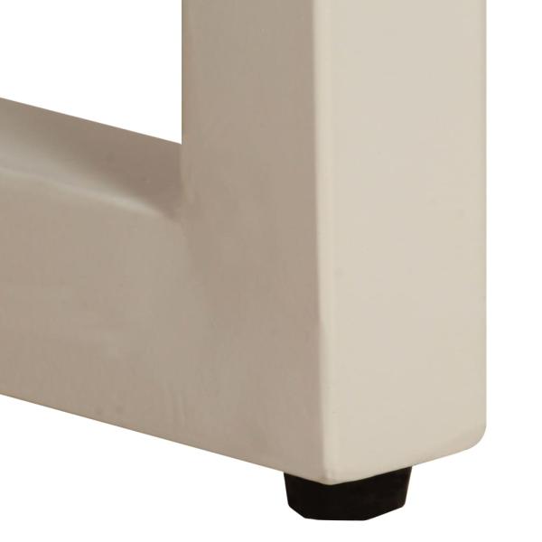 Couchtisch 100x50x35 cm Mango Massivholz und Stahl