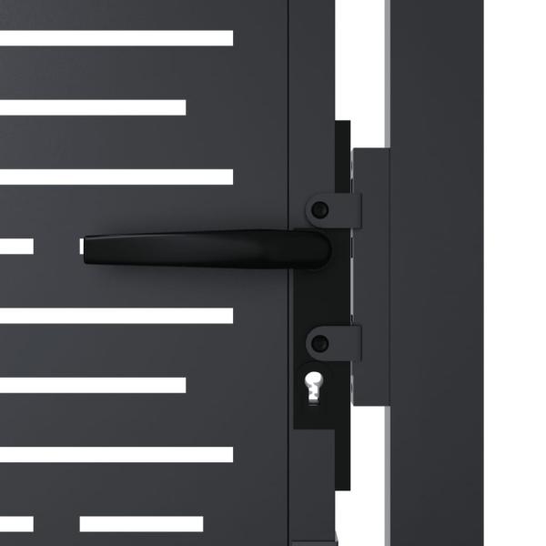 Gartentor Anthrazit 100x175 cm Stahl Quadratisches Design
