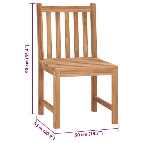 Gartenstühle 8 Stk. mit Kissen Massivholz Teak