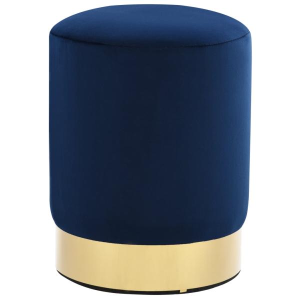 ARDEBO.de - Hocker Blau und Golden Samt