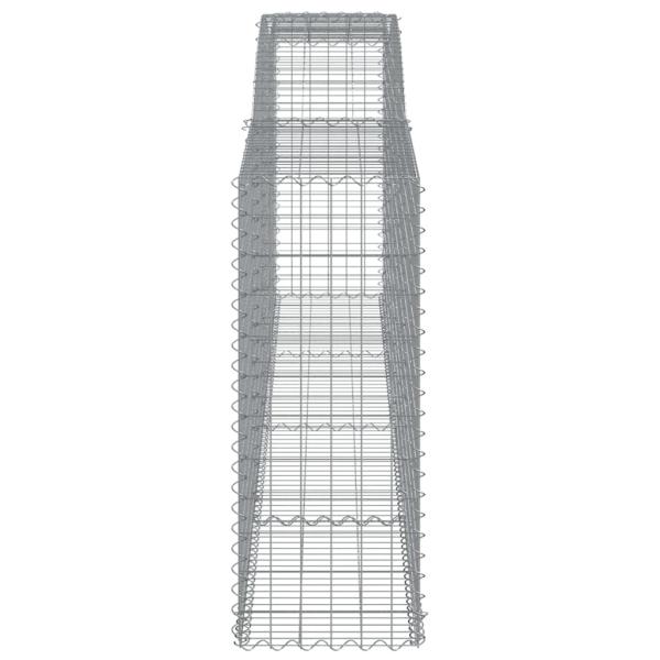Gabionen mit Hochbogen 25 Stk 400x50x120/140cm Verzinktes Eisen