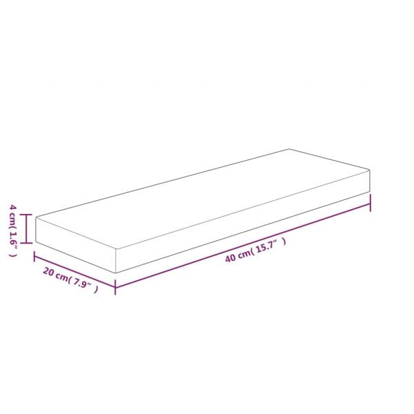Regalboden 40x20x4 cm Unbehandeltes Massivholz Eiche