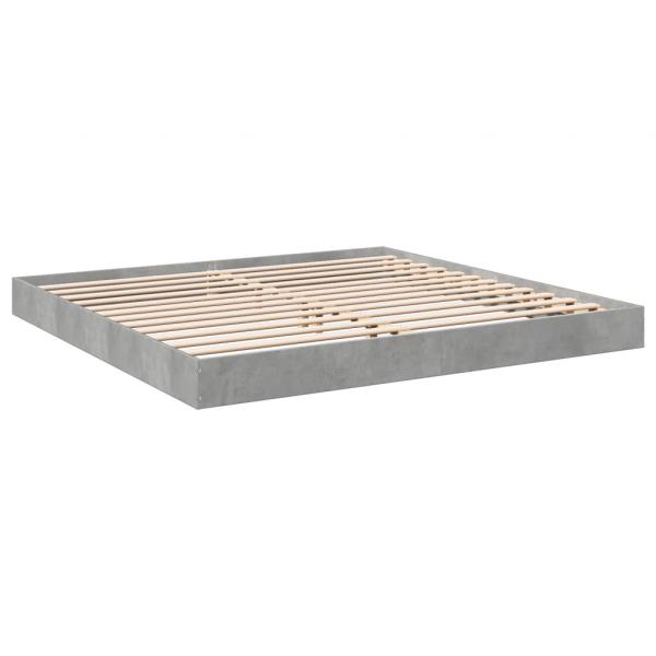 Bettgestell Betongrau 180x200 cm Holzwerkstoff