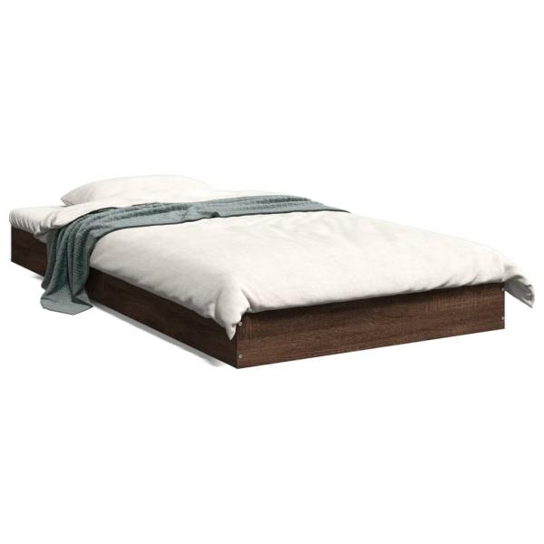 ARDEBO.de - Bettgestell Braun Eichen-Optik 100x200 cm Holzwerkstoff