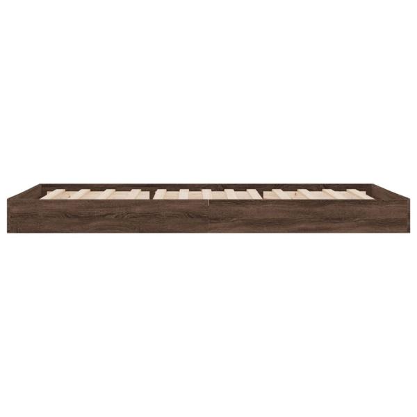 Bettgestell Braun Eichen-Optik 75x190 cm Holzwerkstoff