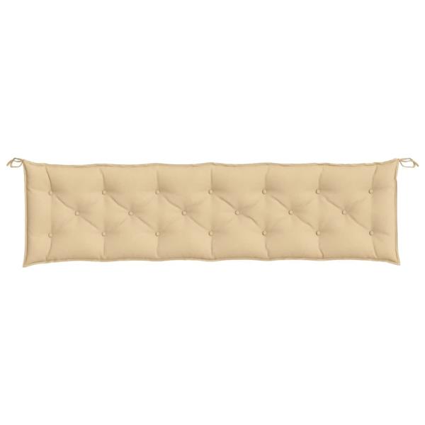 Gartenbank-Auflagen 2 Stk. Melange Beige 200x50x7 cm Stoff