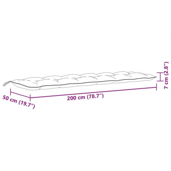 Gartenbank-Auflagen 2 Stk. Melange Taupe 200x50x7 cm Stoff