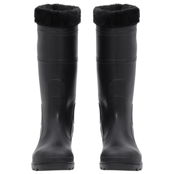 Gummistiefel mit Herausnehmbarem Innenfutter Schwarz Gr. 43 PVC