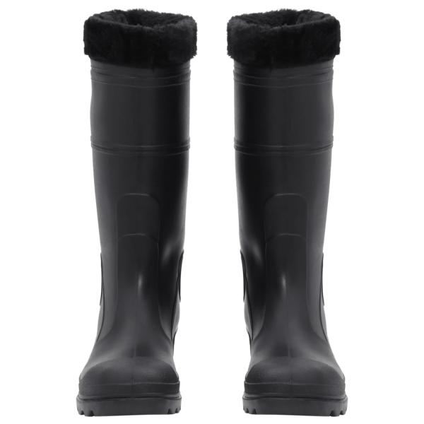 Gummistiefel mit Herausnehmbarem Innenfutter Schwarz Gr. 43 PVC