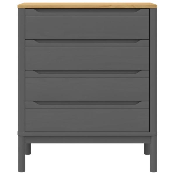 Kommode FLORO Grau Massivholz Kiefer