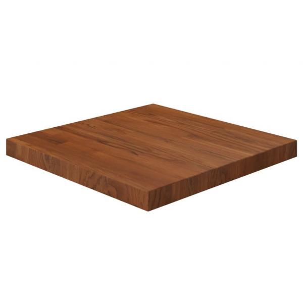 ARDEBO.de - Tischplatte Quadratisch Dunkelbraun 50x50x4cm Behandelte Eiche