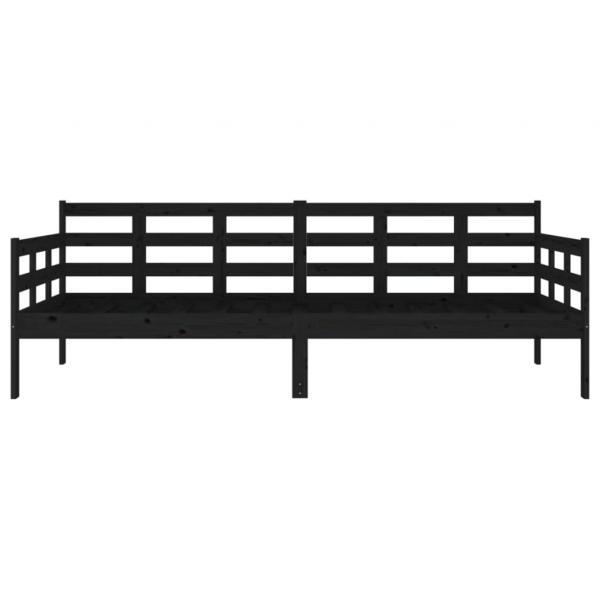 Tagesbett Schwarz Massivholz Kiefer 90x200 cm