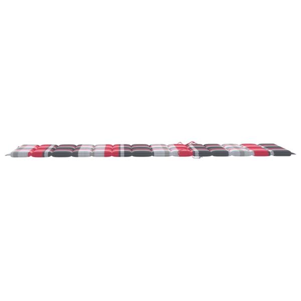 Sonnenliegen-Auflage Rot Karomuster 200x70x3 cm Oxford-Gewebe