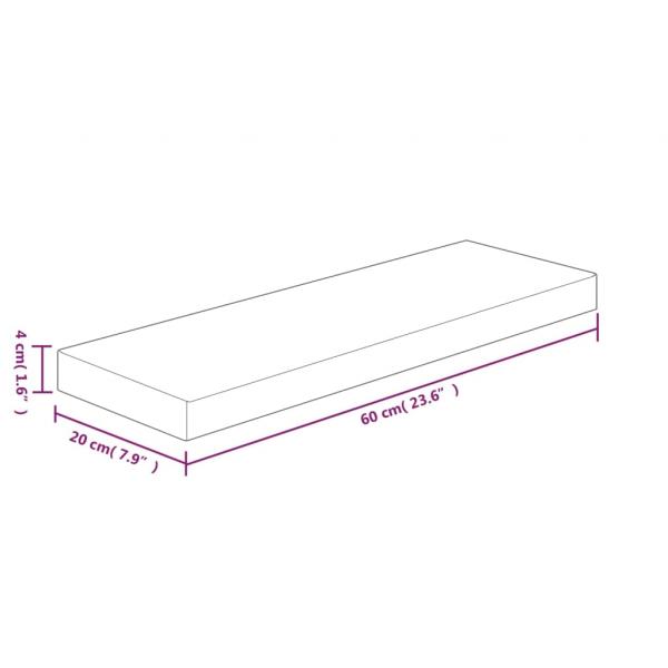 Regalboden 60x20x4 cm Unbehandeltes Massivholz Eiche