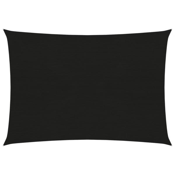 ARDEBO.de - Sonnensegel 160 g/m² Schwarz 2,5x3,5 m HDPE