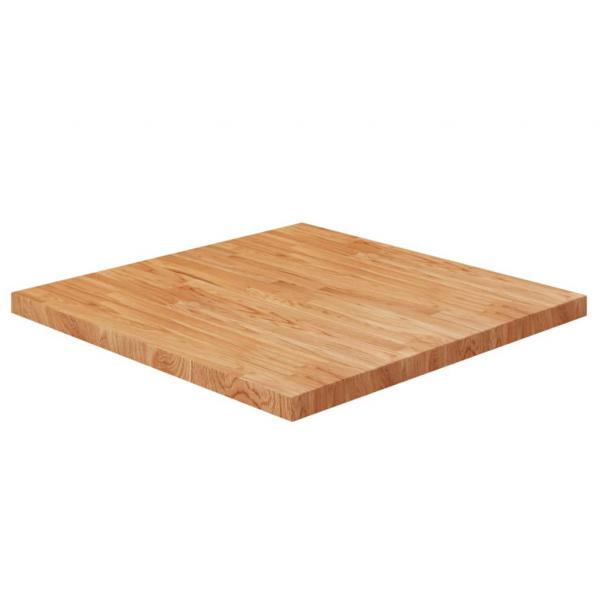 ARDEBO.de - Tischplatte Quadratisch Hellbraun 80x80x4cm Behandelte Eiche