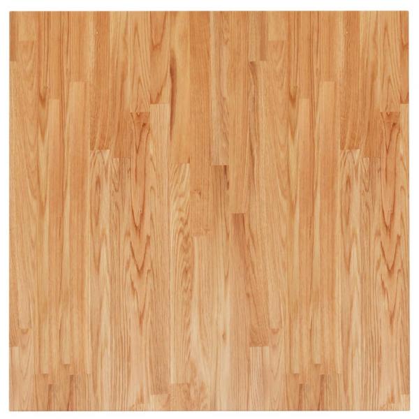 Tischplatte Quadratisch Hellbraun 80x80x4cm Behandelte Eiche