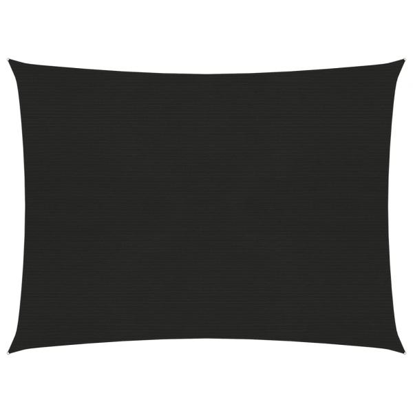 ARDEBO.de - Sonnensegel 160 g/m² Schwarz 2x3,5 m HDPE