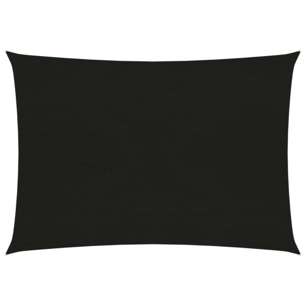 ARDEBO.de - Sonnensegel 160 g/m² Schwarz 3,5x5 m HDPE  