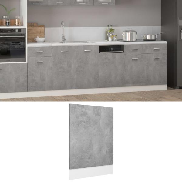 ARDEBO.de - Geschirrspülerblende Betongrau 45x3x67 cm Holzwerkstoff
