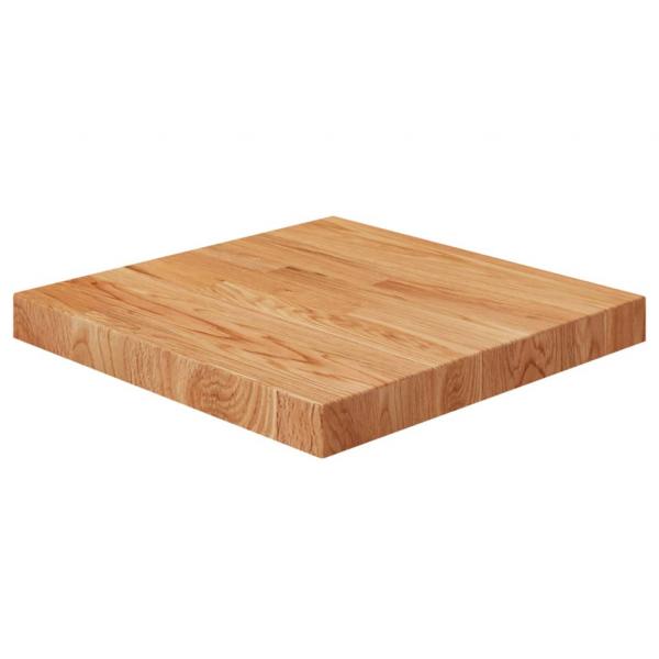 ARDEBO.de - Tischplatte Quadratisch Hellbraun 40x40x4cm Behandelte Eiche