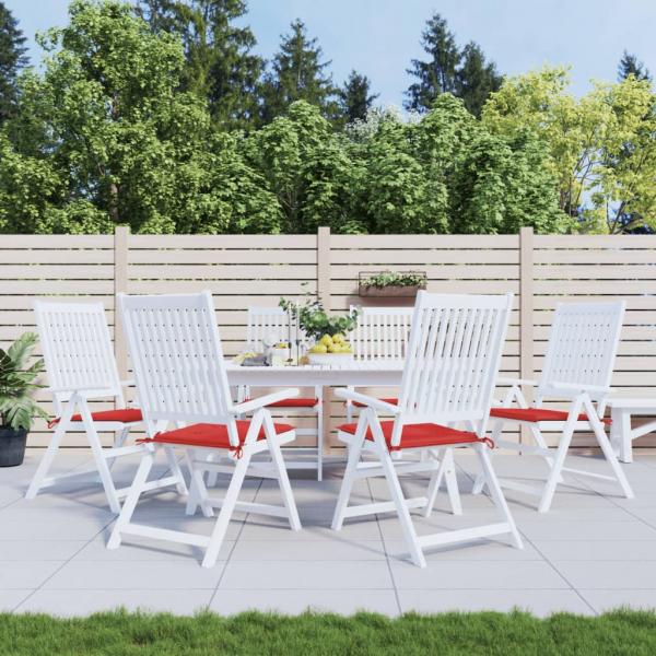 ARDEBO.de - Gartenstuhl-Kissen 6 Stk. Rot 40x40x3 cm Oxford-Gewebe