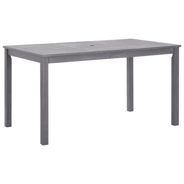 ARDEBO.de - Gartentisch Grau 140x80x74 cm Massivholz Akazie
