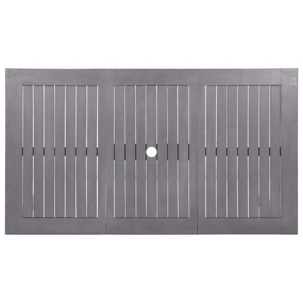 Gartentisch Grau 140x80x74 cm Massivholz Akazie