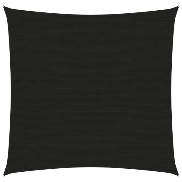 ARDEBO.de - Sonnensegel 160 g/m² Schwarz 6x6 m HDPE