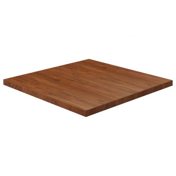 ARDEBO.de - Tischplatte Quadratisch Dunkelbraun 90x90x4cm Behandelte Eiche