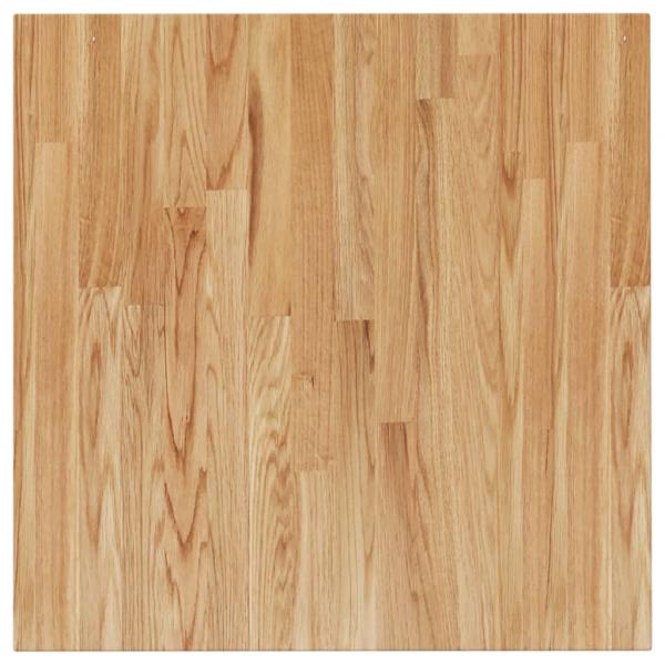 Tischplatte Quadratisch Hellbraun 90x90x1,5cm Behandelte Eiche