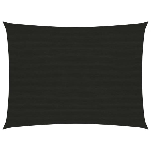 ARDEBO.de - Sonnensegel 160 g/m² Schwarz 6x7 m HDPE