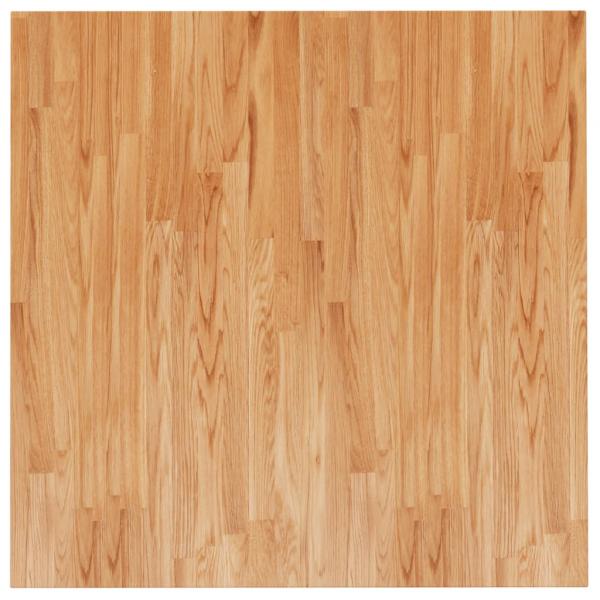 Tischplatte Quadratisch Hellbraun 80x80x2,5cm Behandelte Eiche