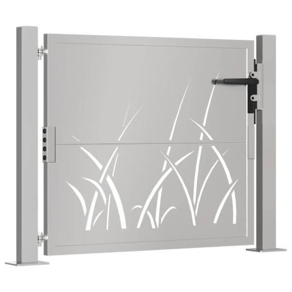 Gartentor 105x80 cm Cortenstahl Gras-Design